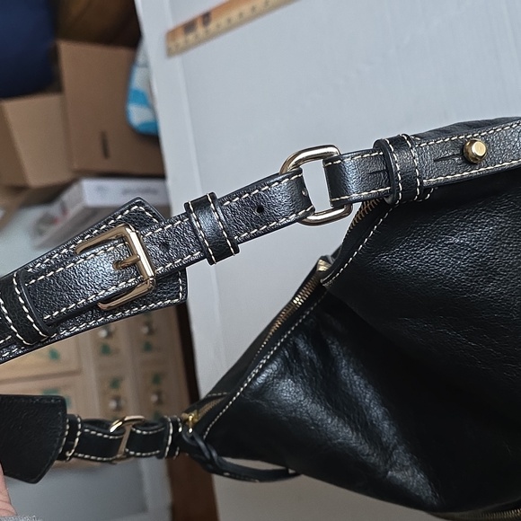 Dooney & Bourke Black Leather Hobo Bag - Picture 8 of 16